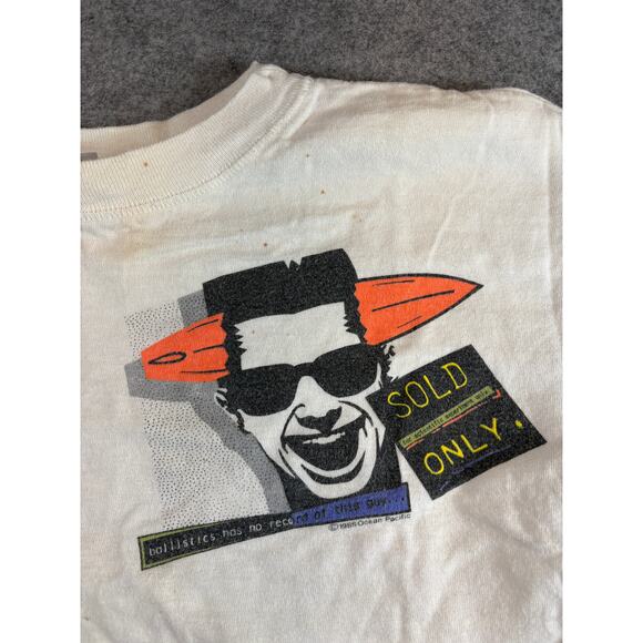 Ocean Pacific Graphic For Scientific Experiment Only Crop Top Womens Large White - Picture 2 of 14